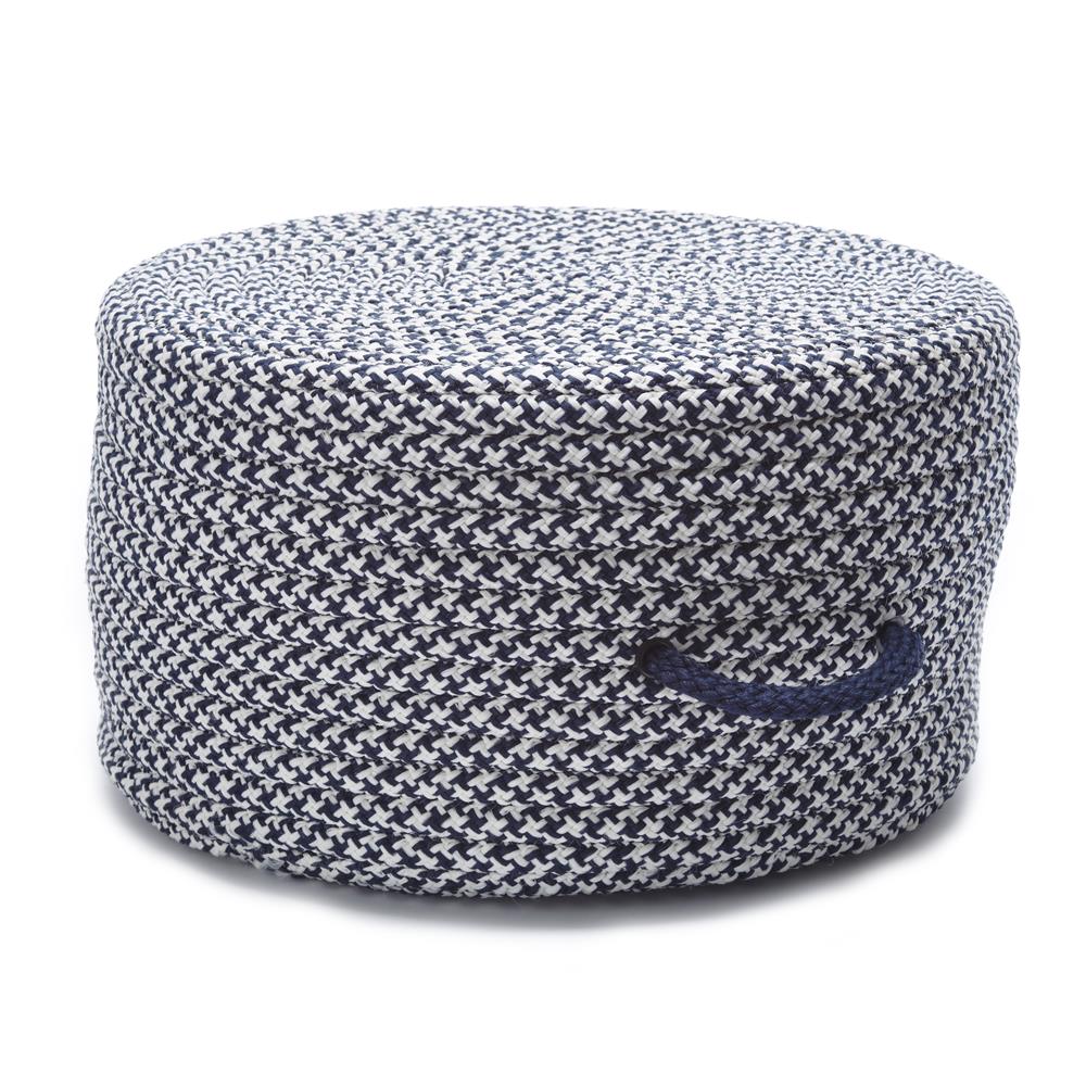 Colonial Mills UF59P020X011 Houndstooth Pouf Navy 20"x20"x11"